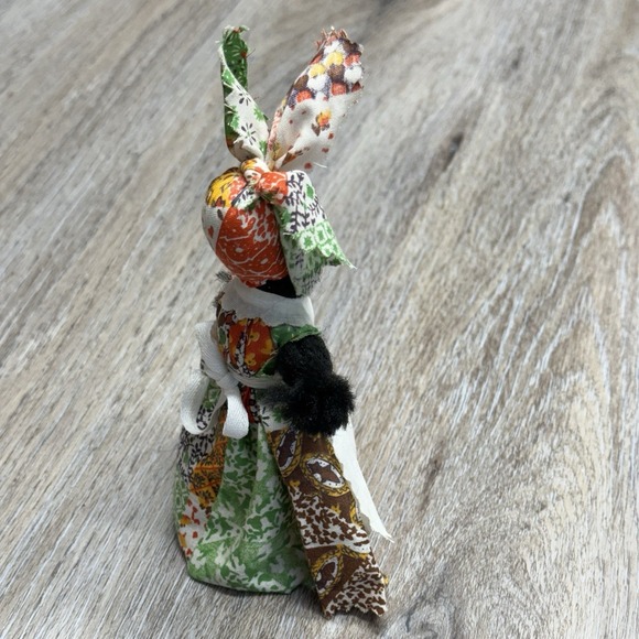 Vintage Black Southern Plantation Bell Doll 1960s-1970s Rosedown Louisiana 7" - Picture 5 of 11